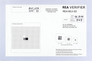 Kartica za kalibracijo in nastavitev DataMatrix ter siva polja